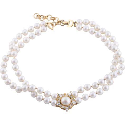 christian dior pearl necklace choker|vintage Christian Dior choker necklace.